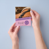 マッサージスパ事業チラシ割引オファー チラシ (手)