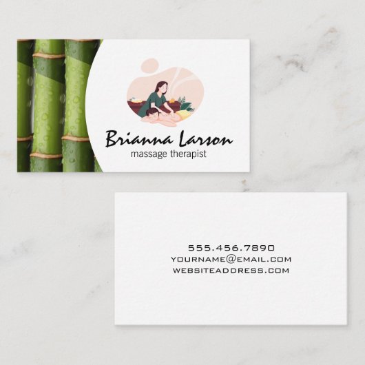 マッサージスパ | 竹 名刺 (正面/裏面)