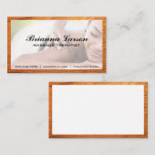 マッサージセッション |木製トリム 名刺 (正面/裏面)