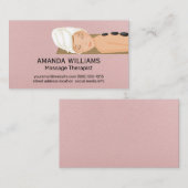 マッサージセッション | 横たわる人 | 熱石 名刺 (正面/裏面)