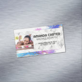 マッサージセッション |水彩 |大理石 マグネット名刺 (インサイチュ)