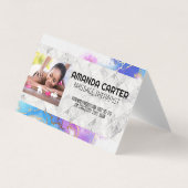 マッサージセッション |水彩 |大理石 名刺 (正面)