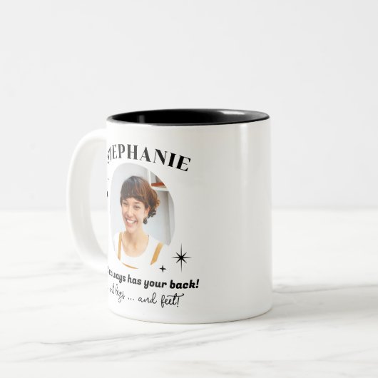 マッサージセラピストおもしろいギフトマグ ツートーンマグカップ (正面左)