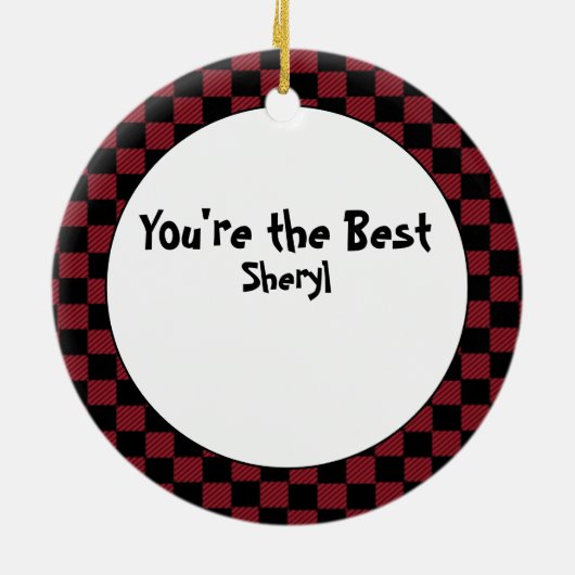 マッサージセラピストおもしろいギフト – ありがとうマッサージ セラミックオーナメント (裏面)