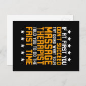 マッサージセラピストおもしろいマッサー ポストカード (正面/裏面)