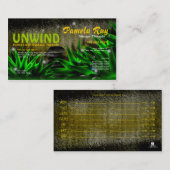 マッサージセラピストのアロエの熱い石造りの名刺 名刺 (正面/裏面)