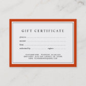 マッサージセラピストのギフト券 割引カード (裏面)