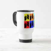マッサージセラピストのポップアートのギフト トラベルマグ (正面左)