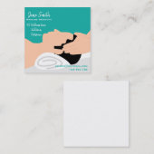 マッサージセラピストのモダンなデザイン スクエア名刺 (正面/裏面)