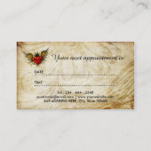 マッサージセラピストのヴィンテージの入れ墨のアポイントメントカード 予約カード (裏面)