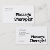 マッサージセラピストの名刺のテンプレート 名刺 (正面/裏面)