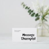 マッサージセラピストの名刺のテンプレート 名刺 (スタンド正面)