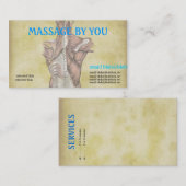 マッサージセラピストの名刺のテンプレート 名刺 (正面/裏面)