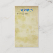 マッサージセラピストの名刺のテンプレート 名刺 (裏面)