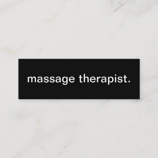 マッサージセラピストの名刺 スキニー名刺 (正面)