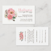 マッサージセラピストの名刺 予約カード (正面/裏面)