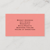 マッサージセラピストの名刺 名刺 (裏面)