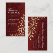 マッサージセラピストの名刺 名刺 (正面/裏面)