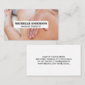 マッサージセラピストの患者との作業 名刺 (正面/裏面)