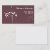 マッサージセラピストの日本人のタケ 名刺 (正面/裏面)