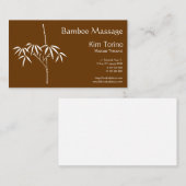 マッサージセラピストの日本人のタケ 名刺 (正面/裏面)