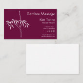 マッサージセラピストの日本人のタケ 名刺 (正面/裏面)