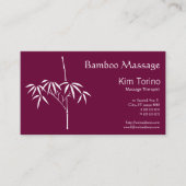 マッサージセラピストの日本人のタケ 名刺 (正面)