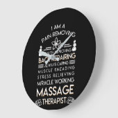 マッサージセラピストの痛みを取り除く健康 ラージ壁時計 (傾斜)