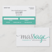 マッサージセラピストの紹介カード 紹介カード (正面/裏面)