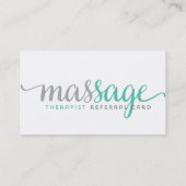 マッサージセラピストの紹介カード 紹介カード (裏面)