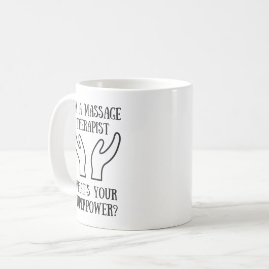 マッサージセラピストの超出力のマグ コーヒーマグカップ (正面左)