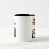 マッサージセラピストの(おもしろいな)ギフト ツートーンマグカップ (中央)