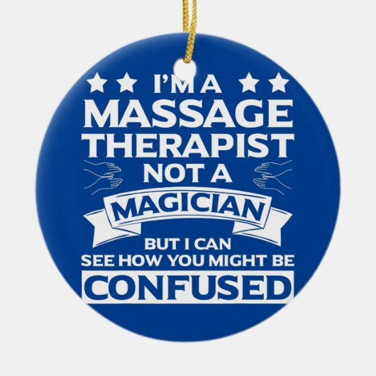 マッサージセラピストアパレルおもしろい素晴らしセラピスト セラミックオーナメント (正面)