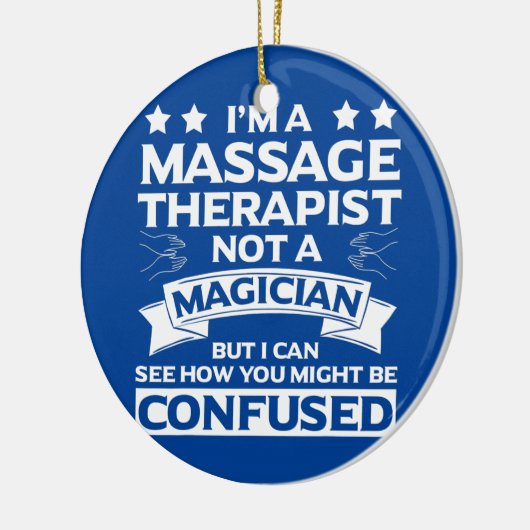 マッサージセラピストアパレルおもしろい素晴らしセラピスト セラミックオーナメント (左)