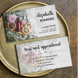 マッサージセラピストアポイントメントカード 予約カード