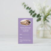 マッサージセラピストアポイントメント名刺 予約カード (スタンド正面)