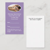 マッサージセラピストアポイントメント名刺 予約カード (正面/裏面)