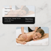 マッサージセラピストアポイントメント名刺 予約カード (正面/裏面)