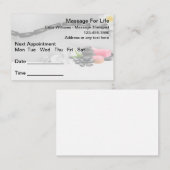 マッサージセラピストアポイントメント名刺 予約カード (正面/裏面)