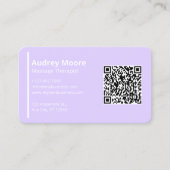 マッサージセラピストウェルネステンプレートQRコード 名刺 (正面)