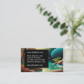 マッサージセラピストウェルネスプロフェッショナルエグゼクティブ 名刺 (スタンド正面)