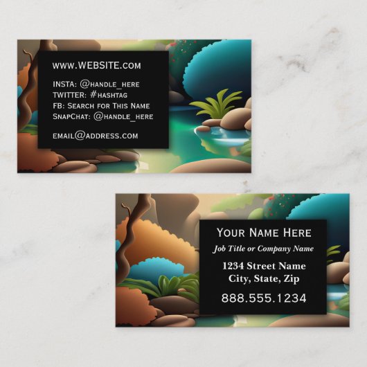 マッサージセラピストウェルネスプロフェッショナルエグゼクティブ 名刺 (正面/裏面)