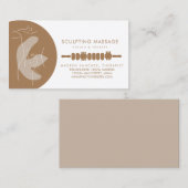 マッサージセラピストウッドセラピー彫刻 名刺 (正面/裏面)