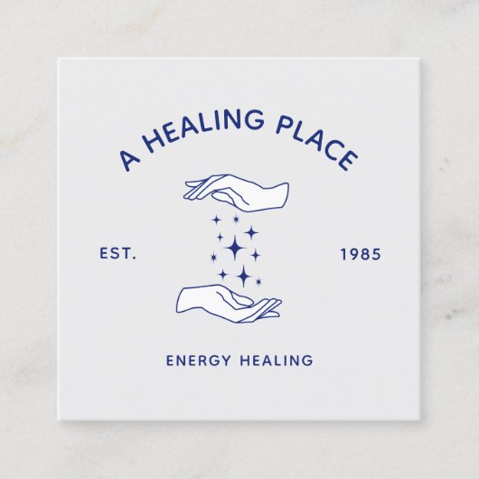 マッサージセラピストエネルギーハンド スクエア名刺 (正面)