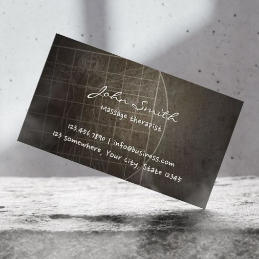 マッサージセラピストカイロプラクターヴィンテージ 名刺