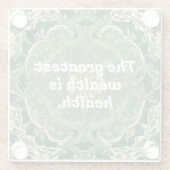 マッサージセラピストカスタム向けクリスマスギフト ガラスコースター (裏面)