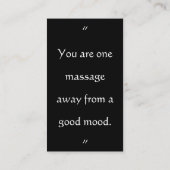 マッサージセラピストガ日本のーデンバンブー 名刺 (裏面)