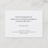 マッサージセラピストギフトカード 割引カード (裏面)