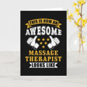 マッサージセラピストギフト カード (黄色い花)