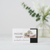 マッサージセラピストココナッツキャンドルリラックスカード 名刺 (スタンド正面)